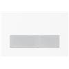 Mendorio Placca di Comando WC, Compatibile con Geberit Sigma, UP300 e UP320, Piastra Doppio Scarico, Dimensioni 246×164 mm (Bianco Opaco & Argento Opaco Pulsante)