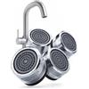 STONE REEF Set di 4 rubinetti M24 in ottone - regolatore cromato con filtro in acciaio inox - filettatura interna ed esterna 24 mm - getto d'acqua delicato senza schizzi - per cucina bagno lavandino rubinetto