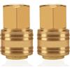 oumuik 2Pz Raccordo Rapido per Aria Compressa 3/8 Pollici, Raccordo Rapido per Aria Compressa Raccordi/Connessioni Buchse Stecker 3/8 IG Ottone Raccordo..