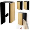 MsisieIve 4 pezzi ganci adesivi muro,Appendi asciugamani bagno adesivo, Ganci adesivi bagno nero per armadi, porte, pareti, senza foratura, antiruggine - Nero