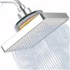 Katezon Soffione Doccia Filtrante Katezon, Soffione a Pioggia ad Alta Pressione da 15 cm Con Cartuccia Filtrante Per Acqua Dura a 15 Stadi Per Rimuovere Cloro e Sostanze Nocive (Cromato)