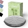 elastoREuse Box per Pizza ToGo - Contenitore per alimenti senza BPA - Scatola riutilizzabile in plastica riciclabile - Scatola pratica per uso privato e ristorazione - nero/trasparente