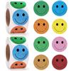 PANYI 1000 Smile Adesivi 25 mm Adesivi Premio Bambini 2 Rotoli Stickers Motivazionali Bambini Adatti Come Premi, Regali, Decorazioni per Regali e Decorazioni per Feste