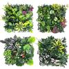 Lxoraziy Pannelli Muro Vegetale Artificiale 4 Pezzi 25x25cm, Piante Finte da Parete con Foglie Verdi Decorative per Interni Esterni, Giardino, Balcone, Matrimonio, Ufficio -D