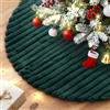 Lanpn Tappeto Sotto Albero di Natale Copribase Albero 90cm, Grande Lusso albero di Natale Copertura Base Piede Gonna per la Decorazioni per interni per feste invernali in casa (Verde)