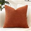 Artscope Federe Cuscini in Velluto a Coste per Divano 50x50cm Copricuscini di Bolla Geometrico Decorativa per Salotto Moderno Cuscino per Camera da Letto, Arancione Scuro