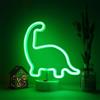 ENUOLI LED Verde Dinosauro Insegne al neon Luce notturna al neon per la sala delle feste Decorazione natalizia Lampada al neon con base del supporto Luce al neon per i bambini Fornitura di amici Regali