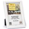 3-B Cornice per foto ULM 9x13 cm - bianco - Portafoto in legno con vetro acrilico