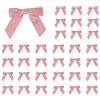PATIKIL 50Pz Fiocchi Decorativi con Lacci Spirale 3.5 Fiocchetti per Bomboniere Mini Nastro di Raso per Fai da Te Decorazioni Regali Bottiglie Champagne Matrimoni Natale, Oro Rosa
