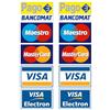 Generico KIT ADESIVO PAGO BANCOMAT pezzi 2 10X31CM NEGOZIO VETRINE VISA MASTERCARD MAESTO COD152
