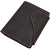 myledershop Vacchetta portafoglio per donna con blocco RFID & NFC (Senza goffratura/Marrone)
