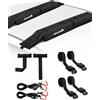 Abahub Soft Roof Rack Pads per tavola da surf, SUP, kayak, canoa, con 4 cinghie di ancoraggio, 2 corde di ancoraggio, 2 passanti per il cappuccio e custodia (da utilizzare senza traversa)