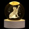 XIANNVXI Fermacarte Sfera di Cristallo 3D Gatto Regali per Gatti per Amanti dei Gatti Regali per Gatti per Donne Regali per Amanti dei Gatti Lampada Gatto Luce Gatto Ornamento Gatto Lampada di