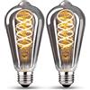 HUSTUNG Lampadine LED E27, Dimmerabile Lampadina LED 4W (Equivalente a 40W) ST64 Edison Vintage Lampadina LED E27 Luce Calda 2400K -Grigio, Pacco da 2