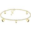 Sofia Milani - Cavigliera da Donna in Argento 925 - Placcato in Oro - Ciondolo a Cuore Sfera - A0002
