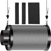 Hon&Guan Filtro a carbone attivo 150mm con carbone leggero 300mm di lunghezza, strato di carbone da 38mm di spessore per il controllo degli odori, eliminazione degli odori per lavaggio dell'aria per