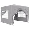 Outsunny Gazebo da Giardino 3x3m Pieghevole con Altezza Regolabile, Protezione UPF50+ e Borsa, Grigio Chiaro