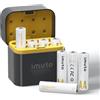 imuto 1.5V Batterie AA ricaricabili 3600mWh, Pile Ricaricabili AA Litio 1600 Cicli con display a LED nero ricarica rapida, 8 pezzi