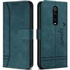 Bravoday Cover per Xiaomi Mi 9T / Xiaomi Mi 9T PRO/Redmi K20 / K20 PRO, Flip Custodia in Pelle PU Portafoglio Custodia per Xiaomi Mi 9T / Xiaomi Mi 9T PRO, con Slot per Schede, Verde
