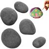 syiyunran Sassi da Dipingere Ciottoli Le Pietre Sassolini Decorativi - Nero, 5 Pezzi, per Arti e Mestieri DIY Creativi Decorative a Mano Piatte Pietra Dipingerecompressa di Pietrapietrini