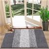 SHACOS Zerbino Ingresso Interno Antiscivolo, Tappeto Ingresso Lavabile In Lavatrice, Tappeto Bagno Interno Microfibra, Tappeto Esterno Rimozione Della Polvere, Grigio, 40 x 60 cm