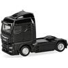 Herpa camion in miniatura MAN eTGX GM trattore stradale 2 assi, nero, miniatura in scala 1:87, pezzo da collezione, Made in Germany, plastica