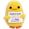 CHUNLINLAODA Anatra Positivo Regalo Positivo, Giocattoli Anatra con Carta Positiva, Positive Potato per Regali Originali di Compleanno, Regalo per fidanzata, colleghi, anatra, peluche (giallo)