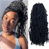 FALEMEI 6 confezioni di capelli morbidi all'uncinetto locs pre loop 30,5 cm Faux Locs Crochet trecce Dea ricci ondulati Locs Crochet Loc capelli per donne nere