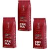Aiello CAFFE' AIELLO CREMA - 3X250 Gr GRANI Soft Pack - Tostatura Media 70% ARABICA - Chicchi - In Atmosfera Protettiva - Intensità 8/10