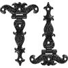 QUARKZMAN 3.5 Inch Cerniera A T Porta, 2Pcs Cerniere A T Decorative Retro Per Recinzioni In Legno Porte Cortile Porte Fienile Scatole In Legno, Nero