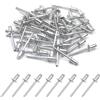 BESTYCHAO 100 pezzi rivetti ciechi in alluminio 4,8 mm x 8 mm, rivetti pop rivetti aperti, confezione da 100 - argento