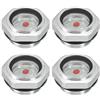 PATIKIL Aria Compressore Olio Mirino Vetro, 4pz G 3/4 Maschio Filetto Alluminio Lega Olio Liquido Livello Indicatore Aria Compressore Parti con O-ring