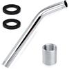 MHYMX Estensione per soffione doccia, tubo di prolunga per doccia, 23 cm, in acciaio inox, prolunga per soffione doccia da 1/2 pollici, universale, per soffione doccia, doccetta estensibile, accessorio da