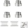 FENGJIAHUI 4 Pezzi Prolunga per Rubinetto da 1/2, Prolunga Doccia Tubo di Estensione del Rubinetto con Filettatura Esterna (Acciaio inossidabile, 1/2 pollici x 10 mm(4PCS))