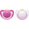 NUK, succhietto in lattice Genius, forma ortodontica, senza BPA, 2 pezzi