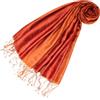 Lorenzo Cana Luxus Pashmina 78674 - Tenda da donna, 100% seta, 55 cm x 185 cm, stile Paisley, in seta pashmina, multicolore, Rosso ocra oro, 55 x 186 cm