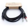 Cordial - Cavo Y‑adapter audio 5 m mini‑jack 3,5 mm stereo a 2 jack 6,3 mm mono nickel‑plated (EY 5 WPP)