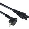 Electraline 95503 - Cavo di alimentazione C5 per PC portatile con alimentatore CEE7 a 3 vie, 1,8 m, colore: Nero