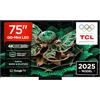 TCL 75C7K 75 QD-Mini LED TV, 4K HDR Premium 3000, Smart Google TV, 144Hz Motion Clarity Pro (Dolby Vision IQ & Atmos, CrystGlow HVA Panel, Game Master)