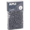 APLI 19979 - Clip da ufficio in metallo 28 mm - Confezione da 140 pezzi in colore blu - Design vibrante - Accessori da scrivania Upnorth