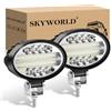 SKYWORLD 2 Pcs Ovale Faro da Lavoro Led, 5.5 Pollici 14 cm 20W | Spot Flood Luci di Lavoro 12V 24V, Fari di Profondità per Auto Off Road Fuoristrada Trattore Escavatore Camion SUV ATV 4x4