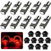 AGLINT Lampadine LED T5 W3W 74 2721 73 27 37 286 con Zoccoli a Vite 12V 3SMD per Luci del Luci Interne Auto Cruscotto Rosso 10 Pezzi