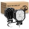 SKYWORLD 2 Pcs Mini Faro da Lavoro LED, 2.8 Pollici 7cm 16W Flood Light Luci di Lavoro Fari a Led 12V 24V per 4x4 Auto Fuoristrada Trattore Escavatore Camion SUV ATV Barca, 6000K Faretti Fendinebbia