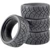 KINGCOO 1/10 Pneumatici per auto RC stradali, 4 pezzi Pneumatici in gomma per auto RC con inserti in schiuma Pneumatici per 1:10 RC On Road Runflat Touring Racing Car per Tamiya HSP HPI Kyosho (F-65MM