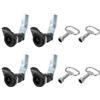 PATIKIL Triangolo Camma Blocco 4pz Tubolare Armadio Cassetto Blocco 1-1/4 Cilindro Lunghezza Adatta 1-1/16 Pannello Spesso con Piccole Chiavi per Elettrico Contatore Acqua e Gas