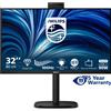 Philips Monitor 32" Quad HD 2560x1440 Nero con Tecnologia Flicker-Free