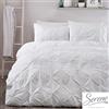 Serene Lara - Set copripiumino per letto singolo, facile da pulire, colore: Bianco