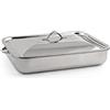 Royal Norfolk Rostiera con Coperchio in Acciaio Inox 30x22 cm, Teglia per Arrosti e Forno, Lavabile in Lavastoviglie, Igienica e Resistente