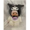Sanrio Monchhichi Sanrio Kuromi x Chimtan Peluche bambola Limited Japan da collezion...
