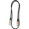 Stagg Cavo, 1 m, XLRf a XLRm/ROS, Nero